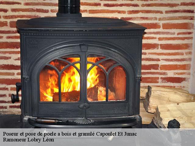 Poseur et pose de poele a bois et granulé capoulet-et-junac-09400 Ramoneur Lobry Léon